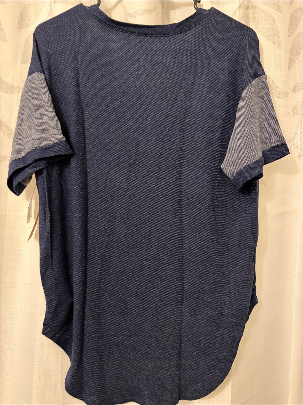 West Virginia Navy V-Neck Tee with Gold Logo - Picture 5 of 5